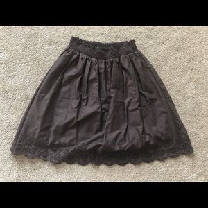 Old Navy Elastic Waist Mini Skirt Flower Detailing